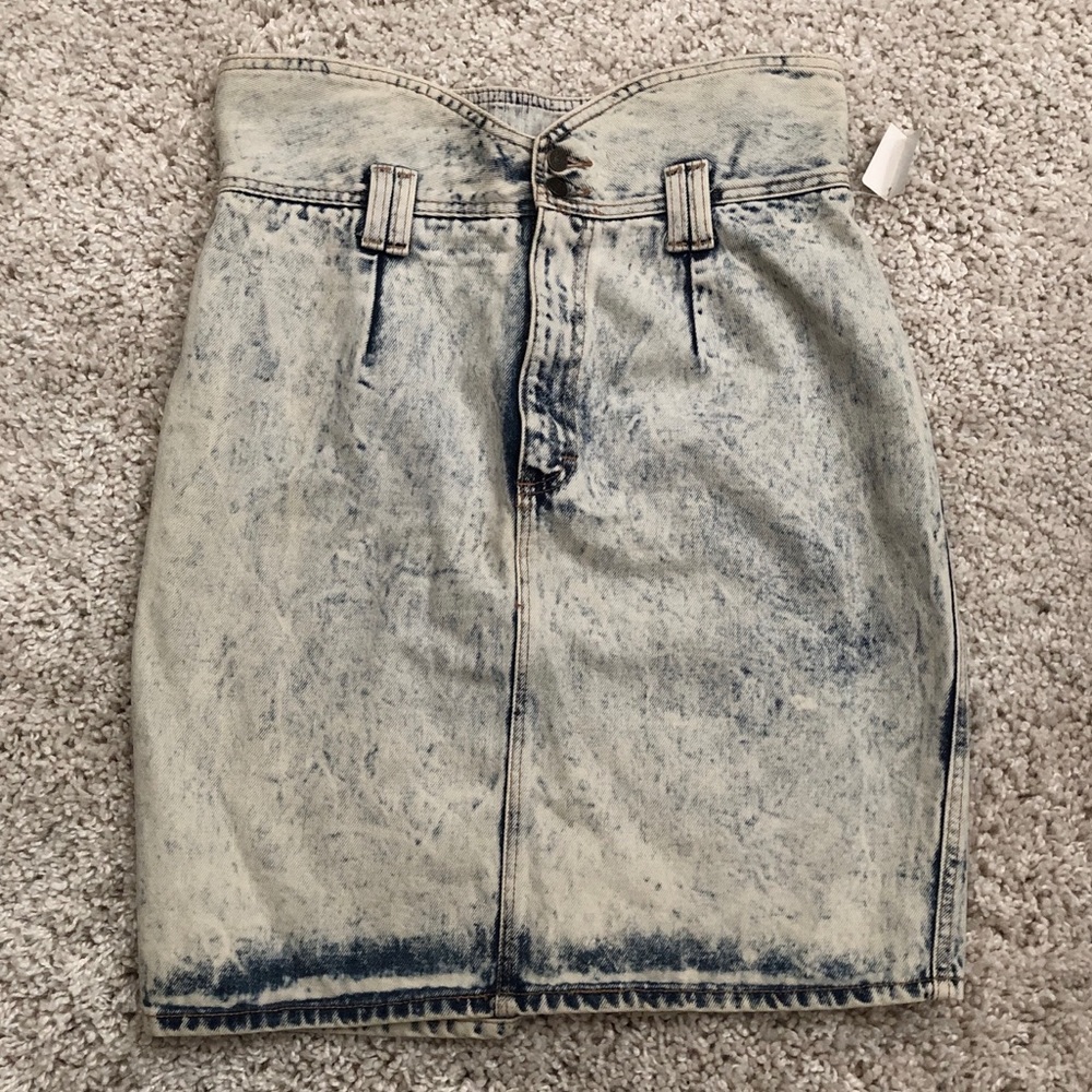 NWT Vintage Sweetheart Waist Acid Skirt